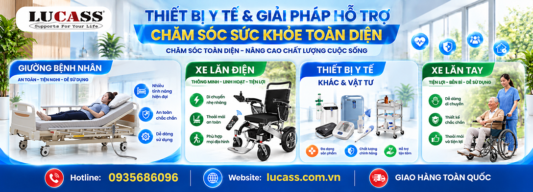 Giường Bệnh Nhân Giường Y Tế Cho Người Già, Xe Lăn Tay Xe Lăn Điện LUCASS