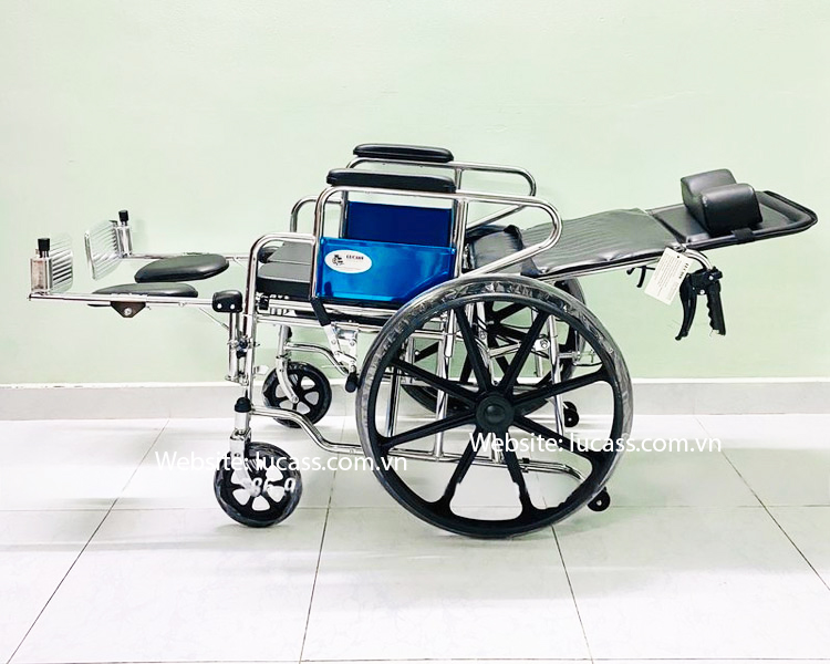 Chế độ ngân ngã lưng nằm của xe lăn đa năng